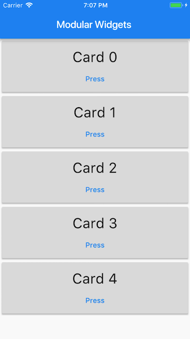 Custom cards on iOS