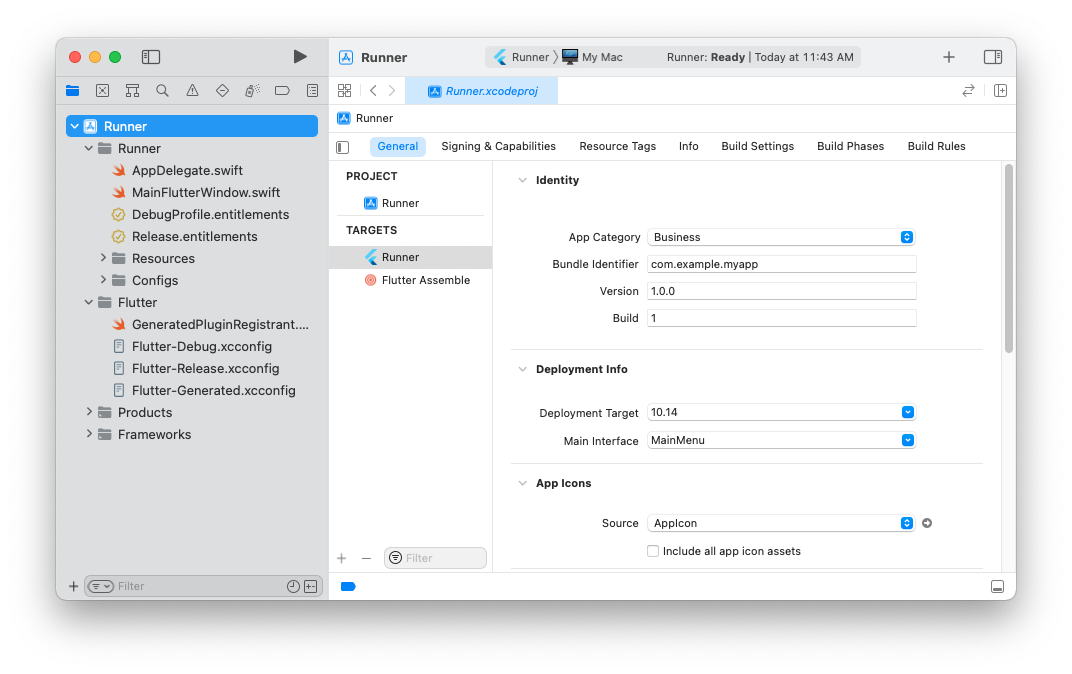 Xcode Project Settings
